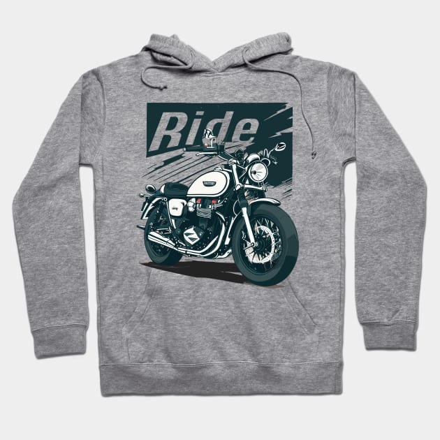 Ride - Classic motorcycle Hoodie by Darkside Labs